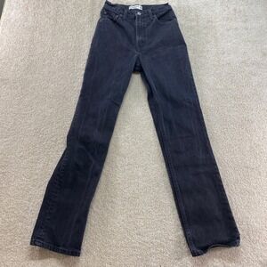 Abercrombie Fitch Jeans Womens Size 24 Black 90s Straight Ultra High Rise